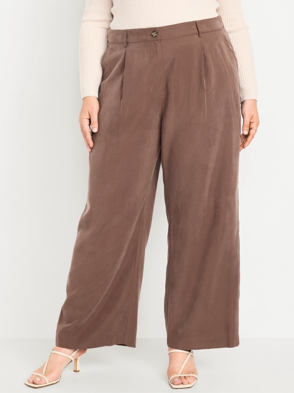 Old Navy Extra High-Waisted Drapey
Trouser Super Wide-Leg Pants- Peppercorn - 20